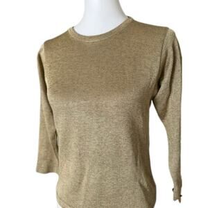 Archival John Patrick Metallic Knit Top – Italian Yarn, Vintage 90s/00s